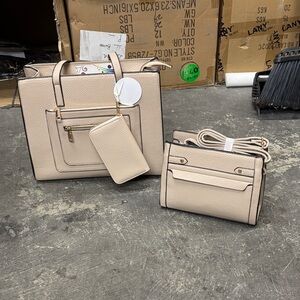 Elegant Cream Women's Tote Bag Set